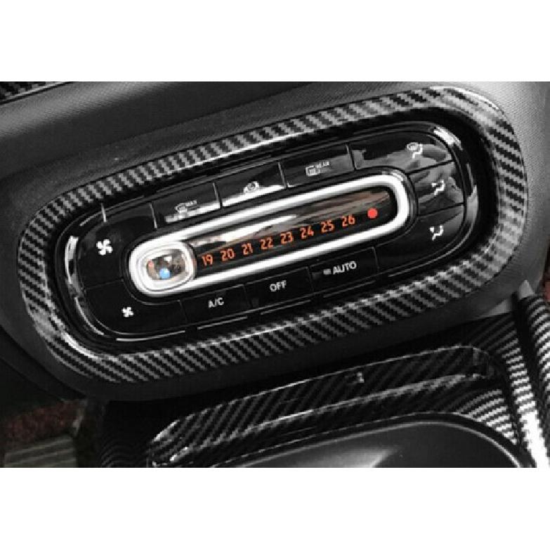 Carbon Fiber AC Switch Panel ABS Central Console For Benz Smart Fortwo 15-20