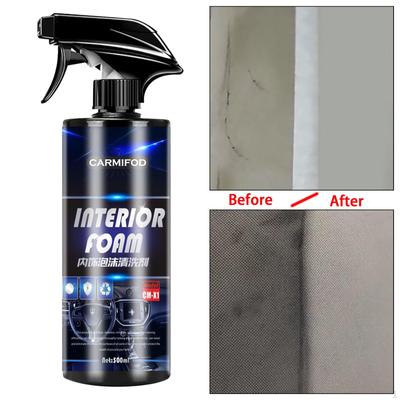 Spray detergente per interni auto Schiuma detergente multiuso 500 ml Schiuma per tappezzeria per moquette