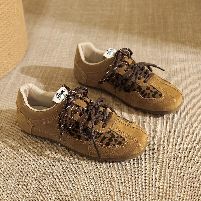 

Женские кроссовки на плоской подошве с леопардовым принтом, спортивная обувь, зимняя новая брендовая тенденция, повседневная обувь для бега и ходьбы, модная обувь на шнуровке Mujer Zapatos 38