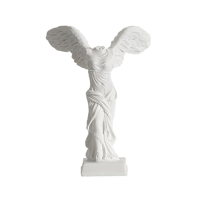 1pcs Resin Greek Goddess Of Victory Character Statue Angel Wing Art Figurine Decoration Home Office Decor Sculpture Ornament