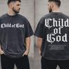 Child of God Shirt Vintage Christian Tee Oversized Acid Wash Gothic Faith Unisex Streetwear