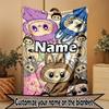 Custom Name Personalized Labubu Print Blanket, Home Decor, Bedroom, Sofa, Camping, Couch, Gifts for Birthday ChristmasEnthusiasts