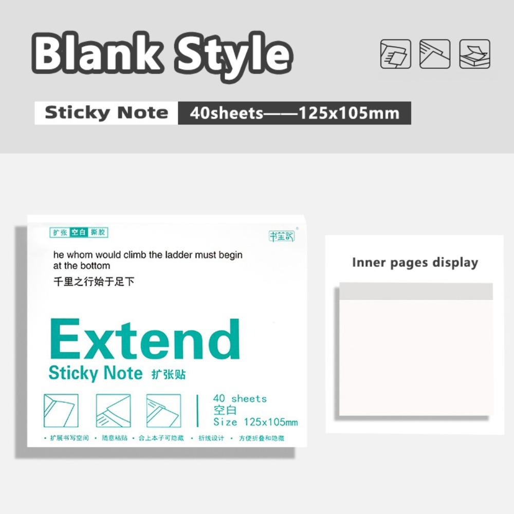 

No Blocking Text Sticky Notes Clear See-Through Extend Sticky Notes Self-Stick Notes School Office S-Blank