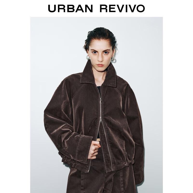

UR Women s Autumn Retro Distressed Pleated Cotton Jacket M
