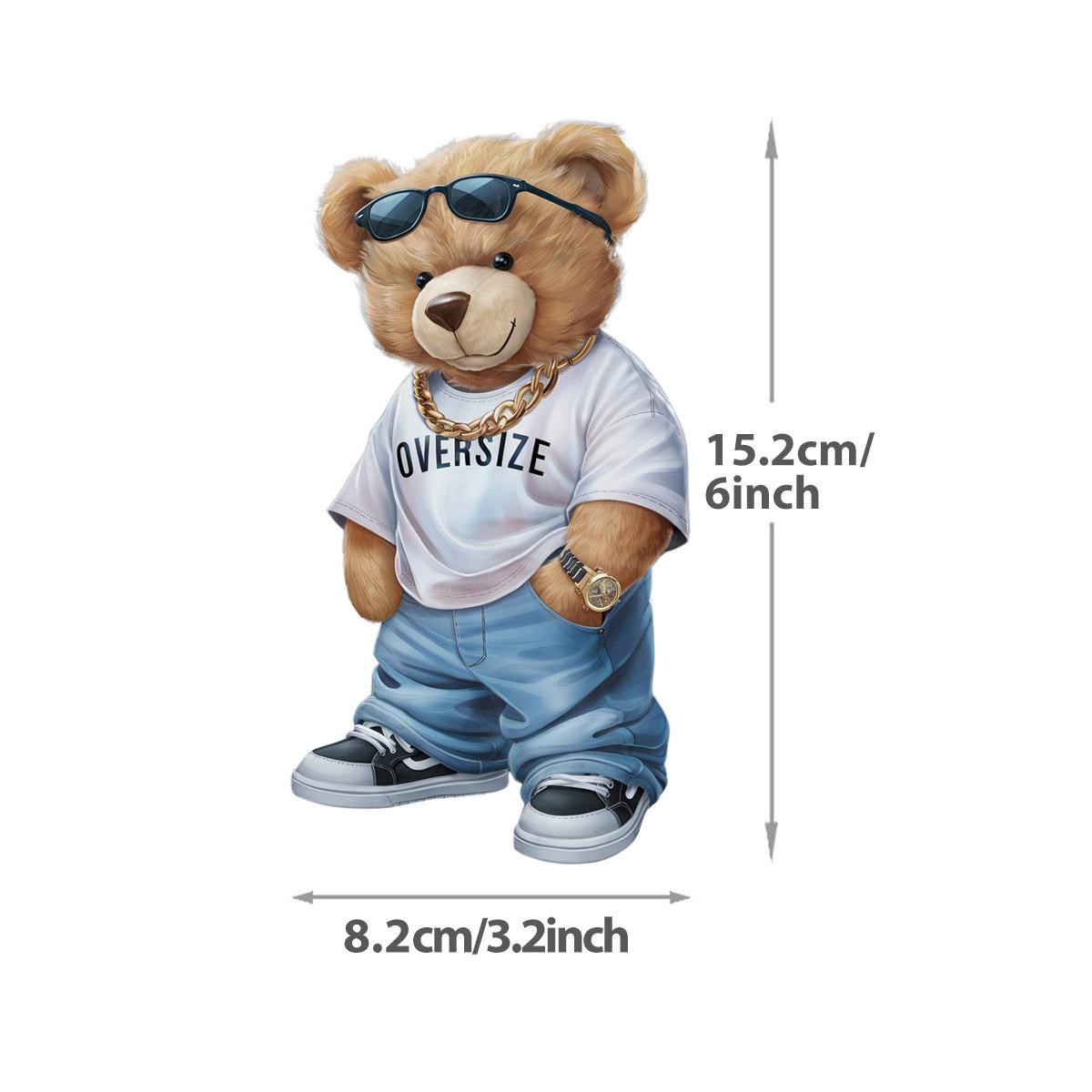 

Средний медведь Термонаклейки Переводные виниловые термопрессы A-Level Моющиеся толстовки своими руками Топы Нашивки для детей Одежда