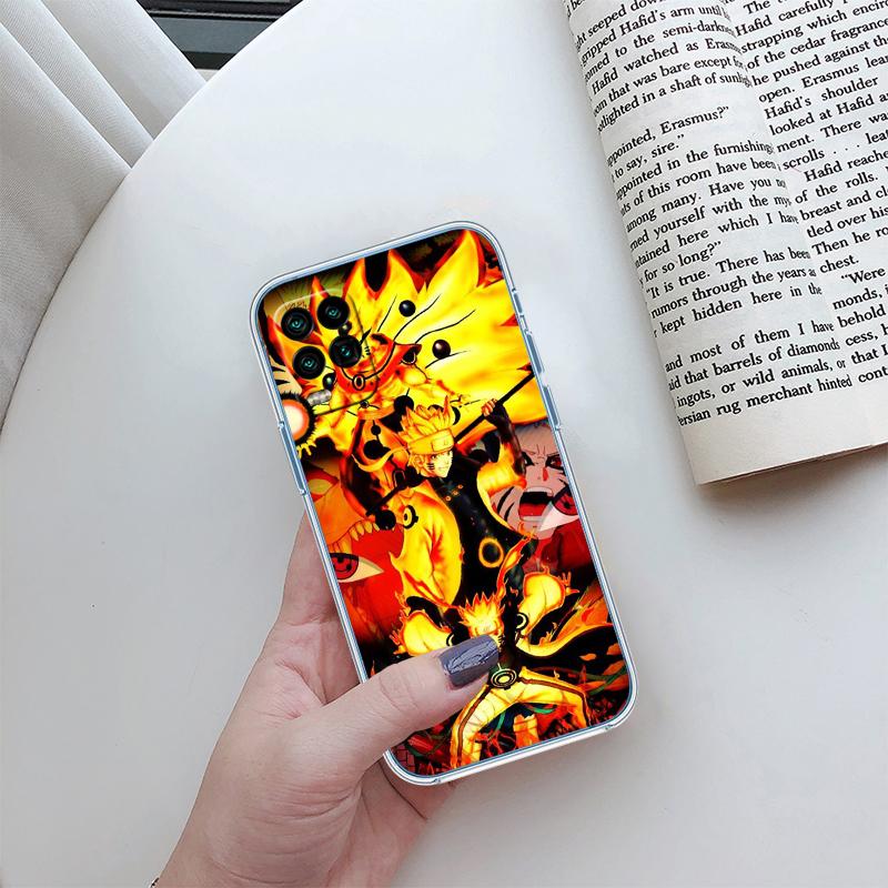 Anime Naruto Uzumaki Transparent Phone Case for Motorola Moto Edge 20 30 40 50 S30 Fusion Ultra Pro Neo Lite + G200 G23