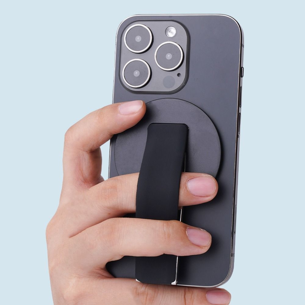 Support de téléphone magnétique pliable Anneau de doigt en silicone Support Sangle de maintien pour doigt de téléphone Pour MagSafe