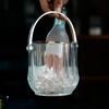 Ice Bucket, Small Clear Acrylic Ice Balls Container Champagne Beer Wine Chiller With Handle For Freezer Cocktail Bar Party, 4.7 4. In