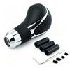 Lunsom Leather Gear Shift Knob Shift Knob Universal Auto Manual Car R-Shape (Black)