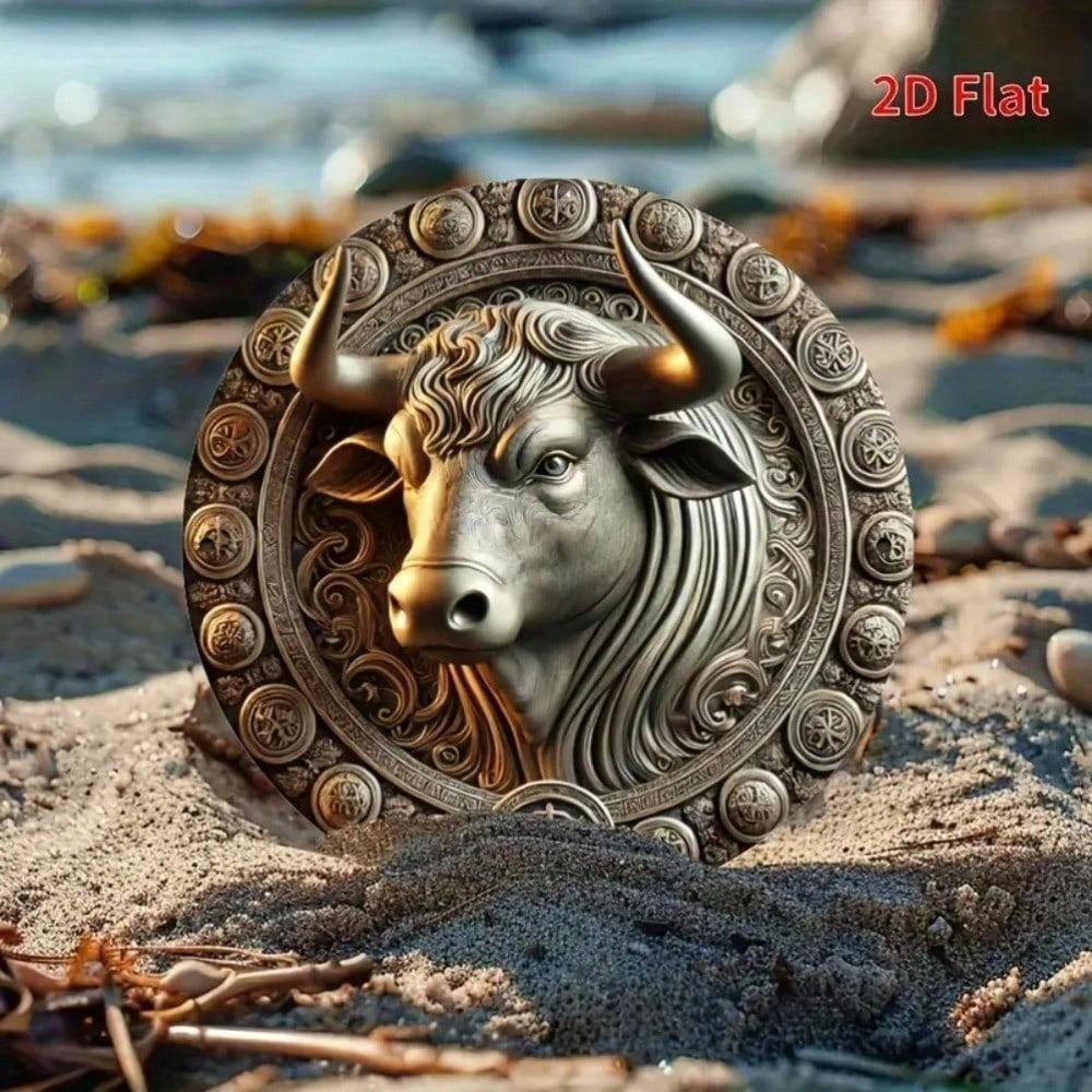 Vintage Retro 2D Round Tin Sign Elephant Wall Decor Metal Plaque for Bar Cafe