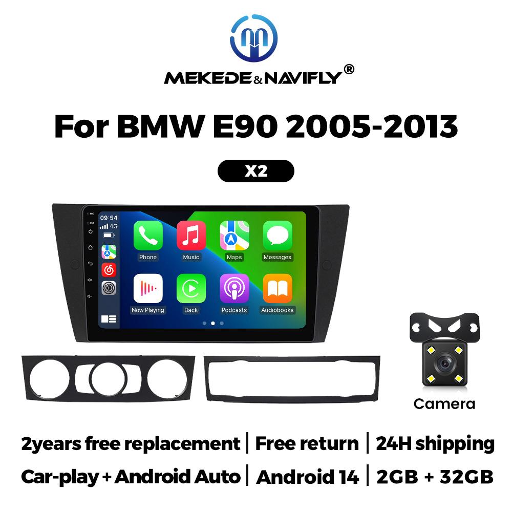 MEKEDE Android Auto Car Radio Screen For BMW E90 E91 E92 E93 2005-2013 Wireless Carplay WIFI Car Multimedia Stereo Video Player