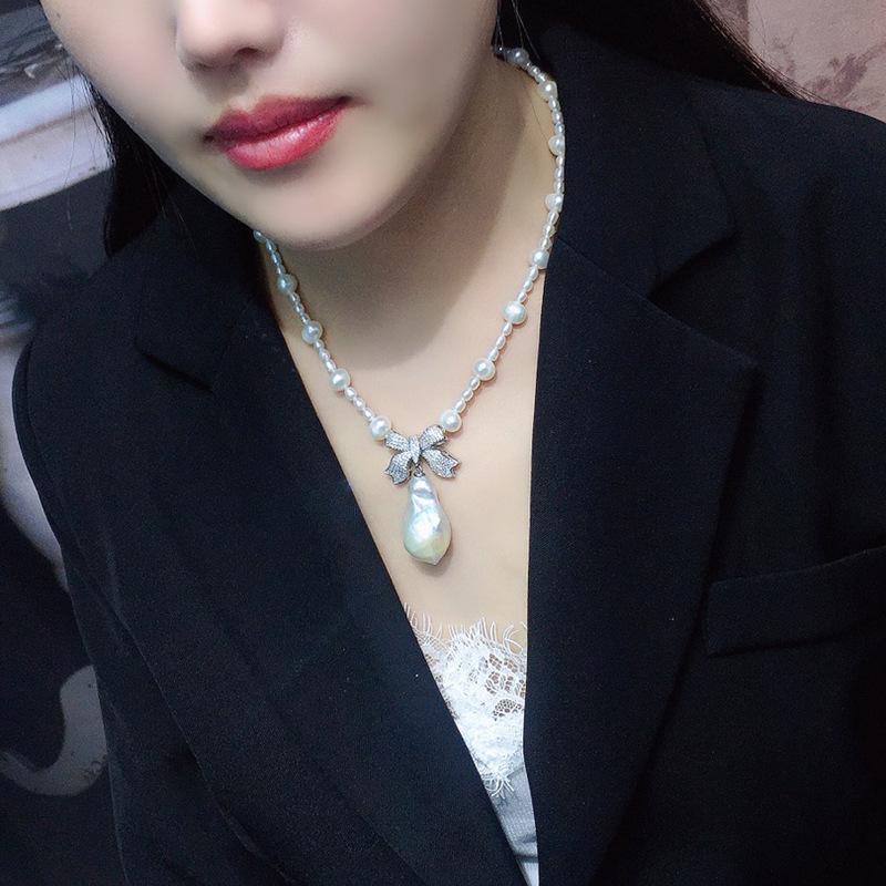 Zhuji Natural Pearl Baroque Choker Necklace - Fashionable, Versatile Women s Jewelry Gift
