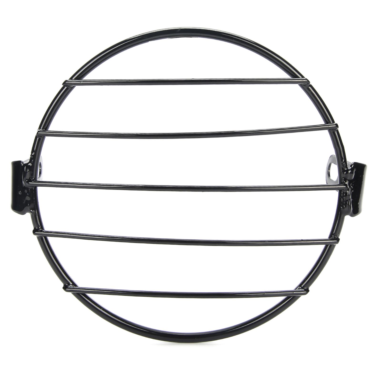 

6.5in Motorcycle Headlight Grill Cover Guard Universal for Cruisers Choppers Cafe Racers