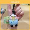 Clothes Wear Pandas Blow Bubbles Keychain Animal Keyring Backpack Pendant Gift
