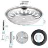 Kitchen Sink Basket Strainer Food Catcher Anti Clog Drain Cover Waste Plug