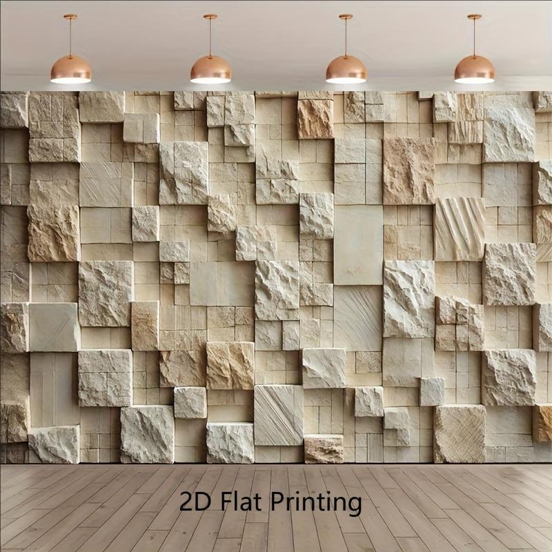 2D Flat Banner, 1 Piece, [Party Banner] Slate Texture Wall Decoration Banner