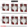 2pcs 2D flat printing Merry Christmas Window Curtains Christmas Ornaments Red Silver Snowflakes (2) Polyester Without