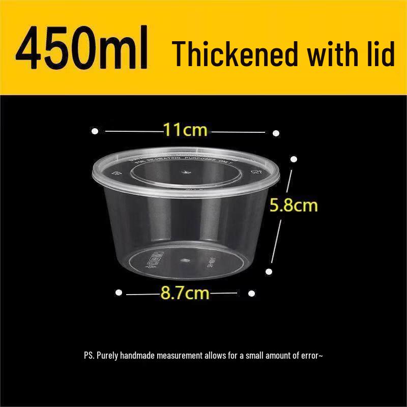 

ZISIZ Disposable Plastic Food Bowl