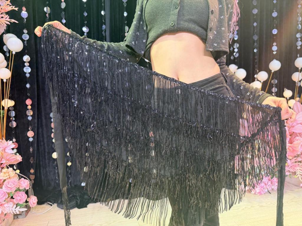 Bohemian Sequin Tassel Waist Chain Hip Scarf for Belly Dance and Jazz