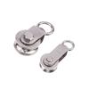 1Pc 304 Stainless Steel Duplex Bearing Super-Silent Detachable Rotation Pulley System Gym Traction Wheel U/V Type Swivel Pulley