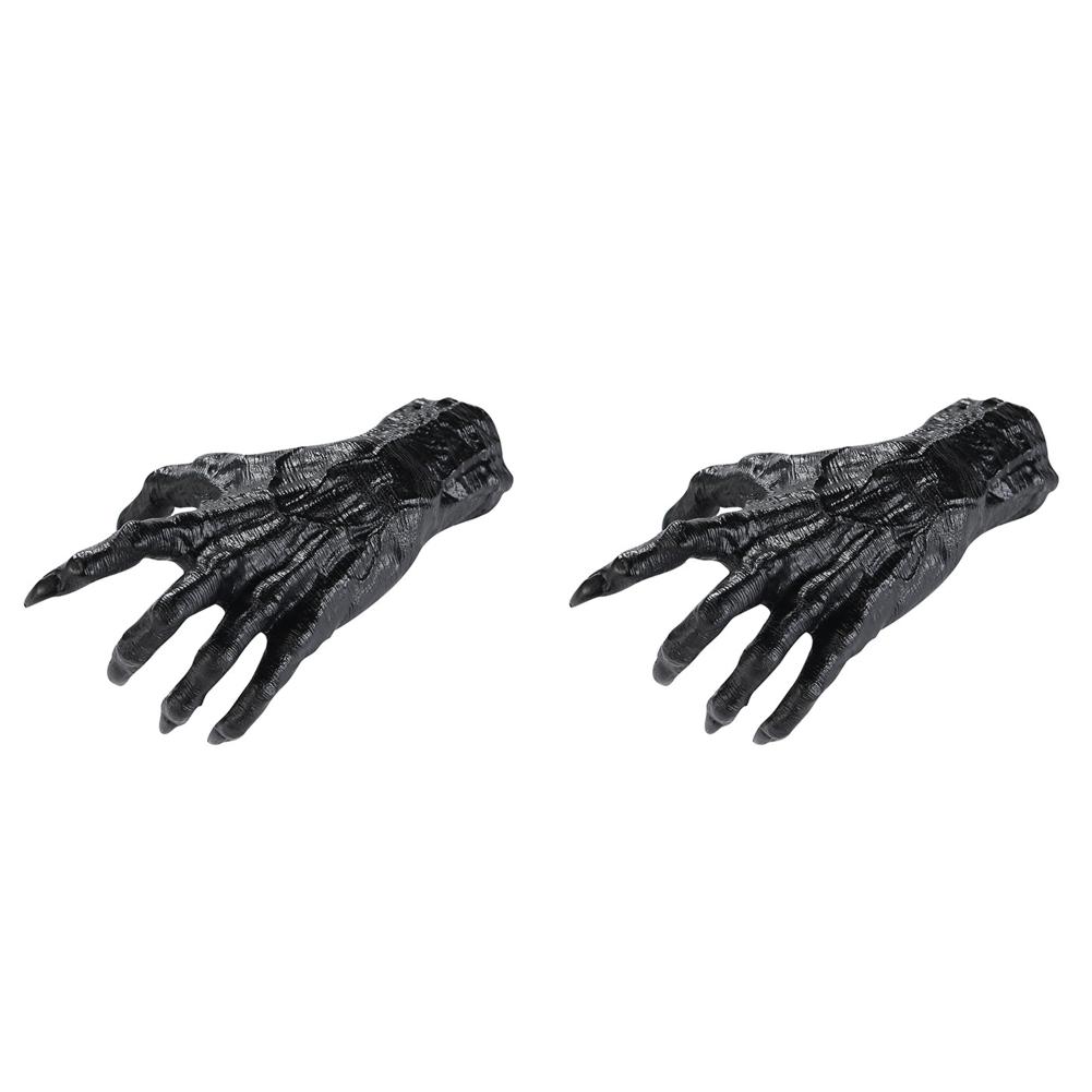3 Set Halloween Gothic Demon Claw Hanging Hook Statue Resin Craft Jewelry Hanger Creative Halloween Party Decoration Horror Prop