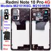 Middle Frame Housing For Xiaomi Redmi Note 10 Pro Note 10Pro Max Middle Frame Holder Cover Bezel with Side Key Parts