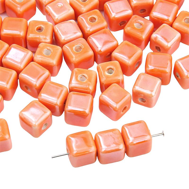 Five-Petal Flower Ceramic Beads for DIY Jewelry Making