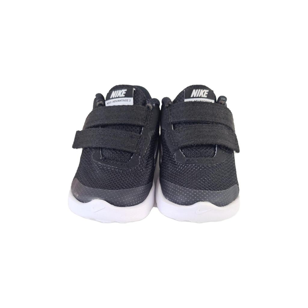 Nike Air Max Advantage 2 Hook and loop Abrasion Resistant Low top Toddler Shoes Black White Infant And Toddler AR1820-002