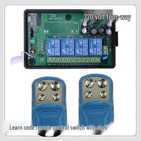220V Wireless Remote Control Switch for Multi-purpose Use: Motor Forward/Reverse, Roller Shutter Door, 4-Channel Relay Wireless Remote Switch
