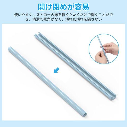 Doyime Silicone Straws (Set of 3) Washable Straws for Adults and Kids, Open and Washable, No Brush Required, Reusable