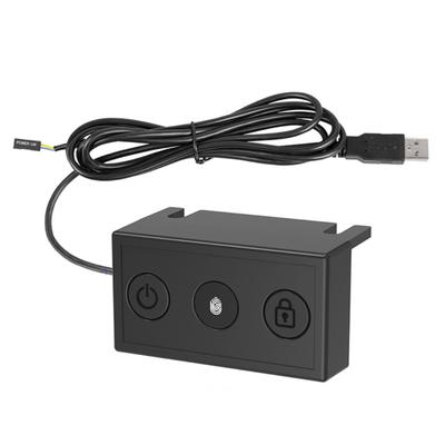 USB Fingerabdruck Netzschalter Taster Bildschirmsperre PC Computergehäuse Schalter USB Netzteilanschluss für Zuhause Büro