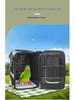 Portable Bird Backpack: Breathable, Water-Repellent, Scratch & Bite-Resistant with Metal Mesh for Parrots, Cockatiels, and Monks