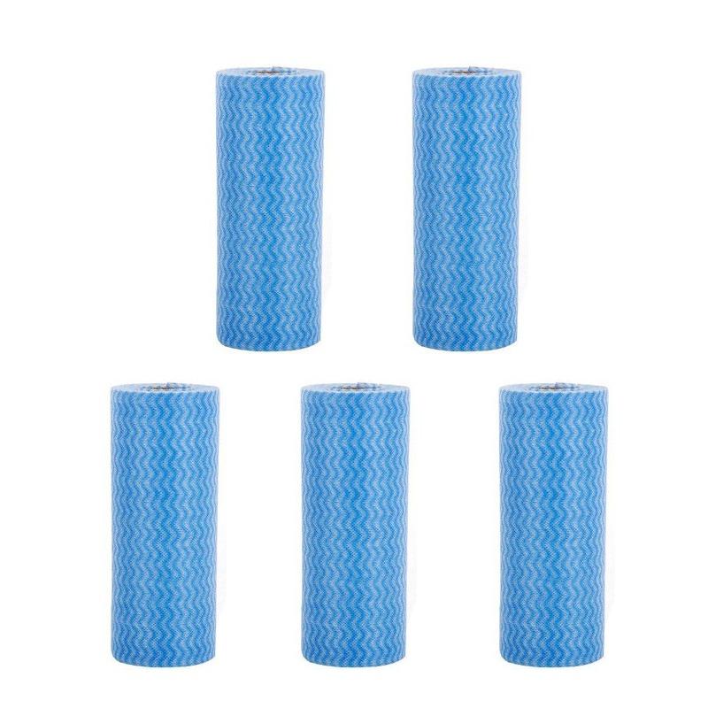 50PCS/Roll Disposable Cleaning Cloth Non-woven Multifunctional Self-cleaning Cloth Household Kitchen Dishwashing Window Car