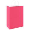 Paper Shopping Bags 250 pcs with Handles Pink 32 x 17 x 44 cm