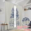 2pcs 2D flat printing Curtain House Serve Lord Joshua 100% Polyester Fabric Without Electricity Birthday Party for Holiday