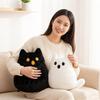 Cartoon Geist Tier Plüschkissen Gefülltes Schwarz Weiß Katze Kissen Halloween Tag Dunkelheit Party Requisite Plüschtier Geschenk