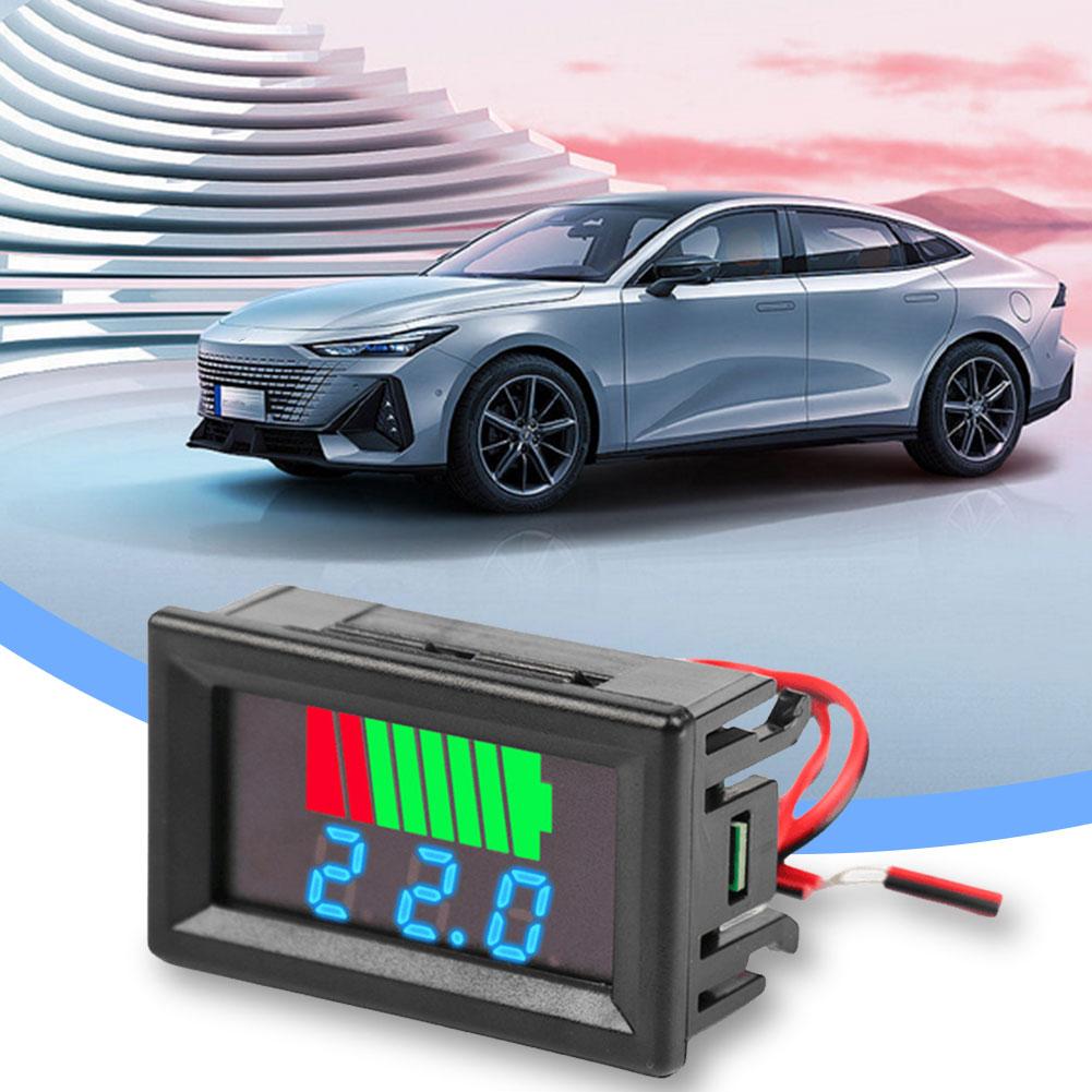Car Battery Charge Level Indicator Capacity Meter Tester 12V 24V 36V 48V 60V 72V Battery Monitor Auto Identify