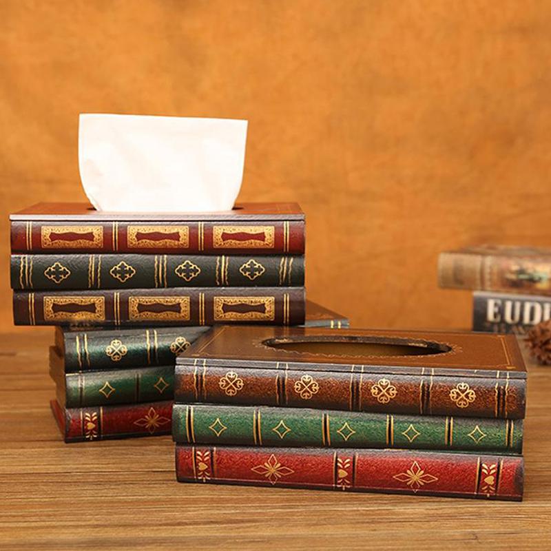 Luxury Book Style Tissue Box Napkin Holder Case Paper Box Container Fashion Hotel Storage Box Home Table Decoration Ornaments