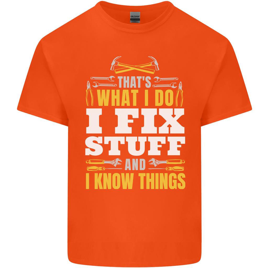 I Fix Stuff Funny Electrician Sparky Mechanic Unisexs Light Cotton TShirt