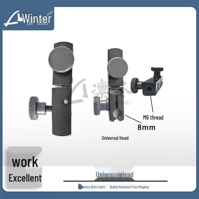 Magnetic Base Dual-Layer Dial Holder with Adjustable Rod Connector and Double Hole Handle