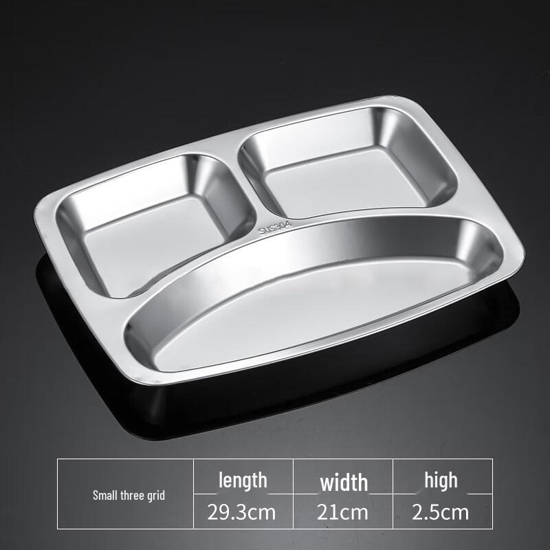 

KANGMO Compartmented Stainless Steel Food Tray
