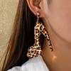 1 Pair of Leopard Print High Heels Shape Pendant Earrings, Suitable for Women's Daily Wear Earrings