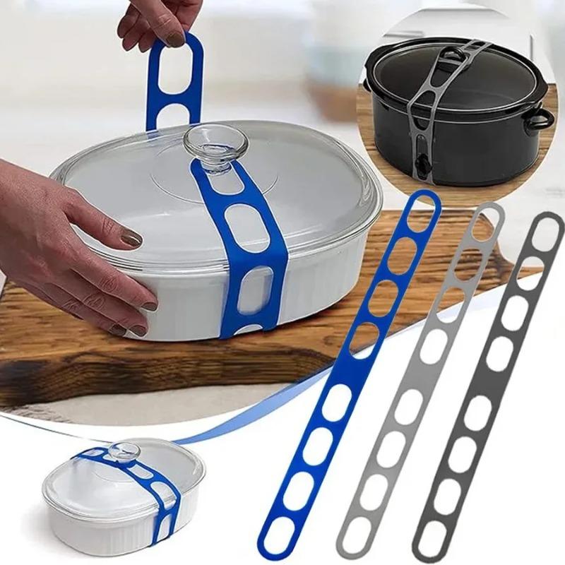 Silicone Pot Lid Strap - Reusable Lid Secure Strap for Bento Boxes & Kitchen Essentials - Practical Home Kitchen Accessory