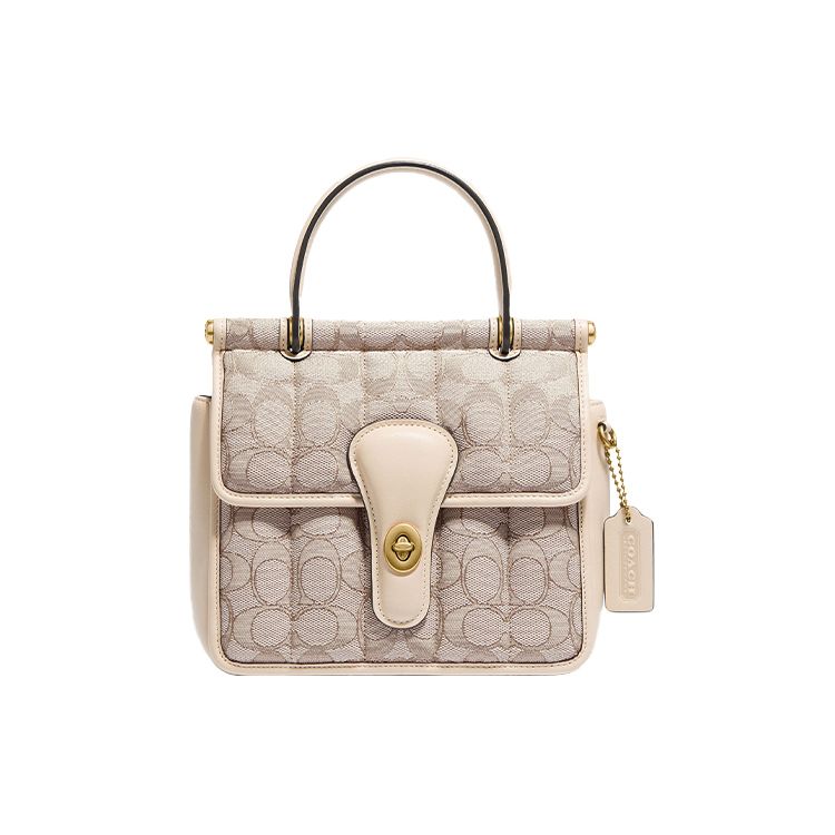 

Coach Signature Jacquard Small Top Handle Bag C5280-B4SHG Basic Set (Bag+Dust Bag)