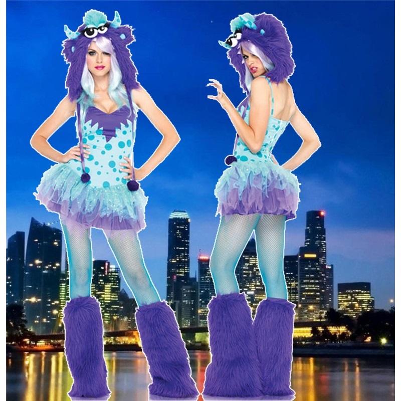 Costume Gatto Leopardo da Donna con Coda Cappuccio Peloso Animale Cosplay Outfit Festa di Halloween Travestimento Clubwear