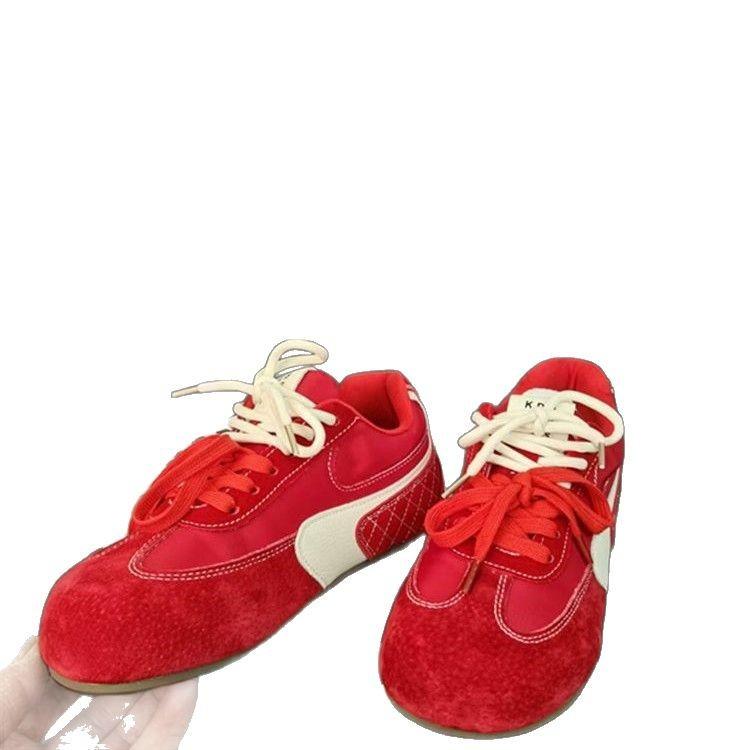 Retro dopamine women's spring new niche design soft-soled casual board shoes