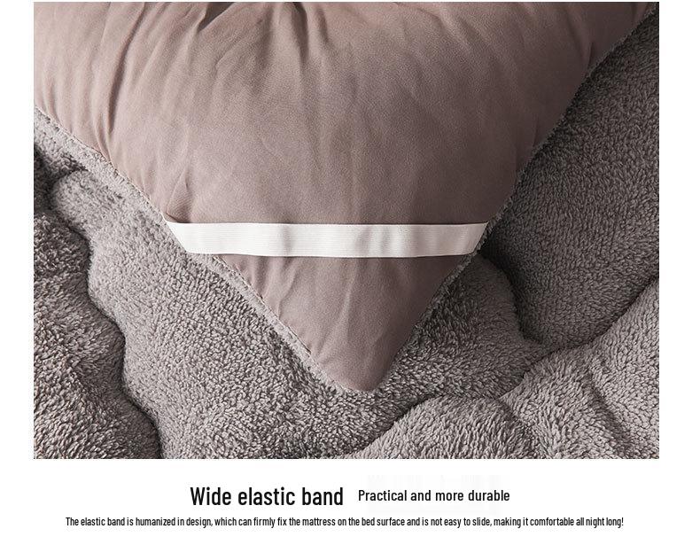 Enhanced Lambswool Mattress Topper for Double Bed - Thick Tatami Protector (1.5m x 1.8m)