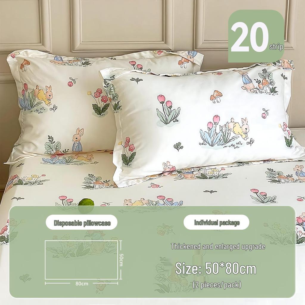 Thickened Disposable Travel Pillowcase & Duvet Cover Set for Single/Double Hotel Bedding