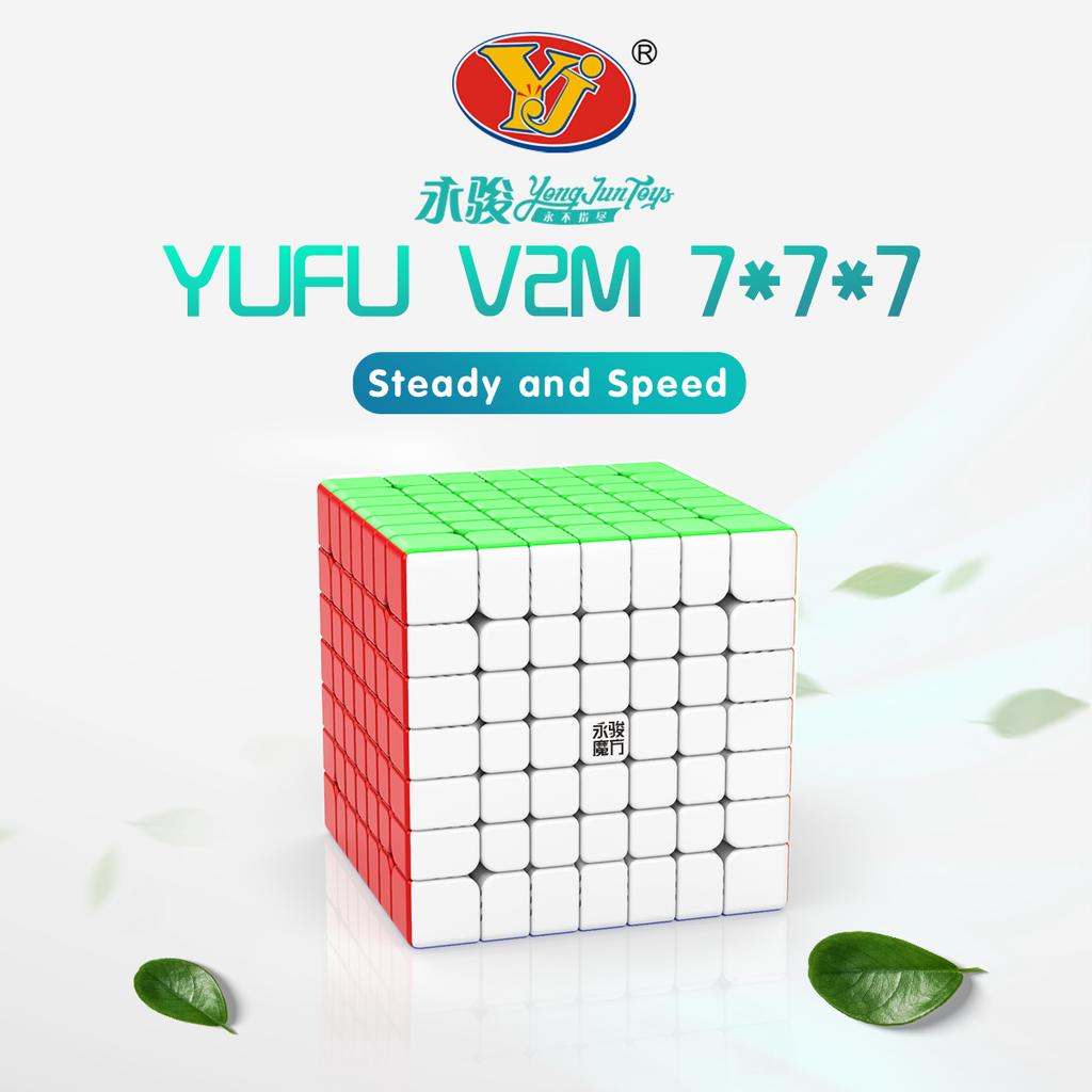 Non-Toxic Yj Yufu V2M 7X7X7 Magnetic Magic Cube Speed Cube 7X7 Cubo Magico For Educational Toys Kid Children Gifts