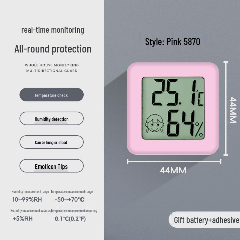 Termometru și Higrometru Digital Compact pentru Animal de Companie, Mașină și Frigider
